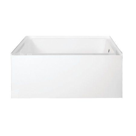 AQUA EDEN Alcove Bathtubs, 48 L, 32 W, White, Acrylic VTDE483222R